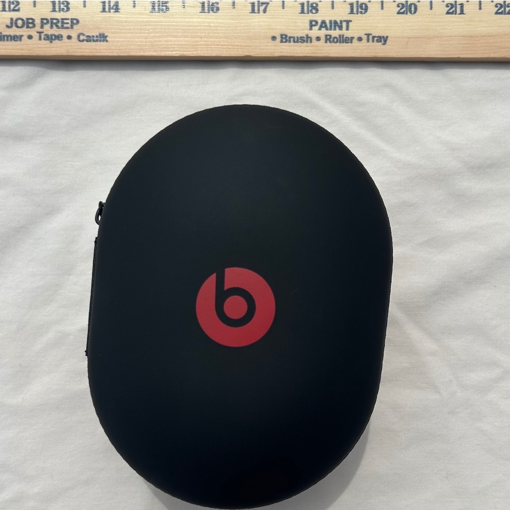 Beats By Dre Studio Solo Headphones Case Black Red Logo Zippered Travel Bag ONLY